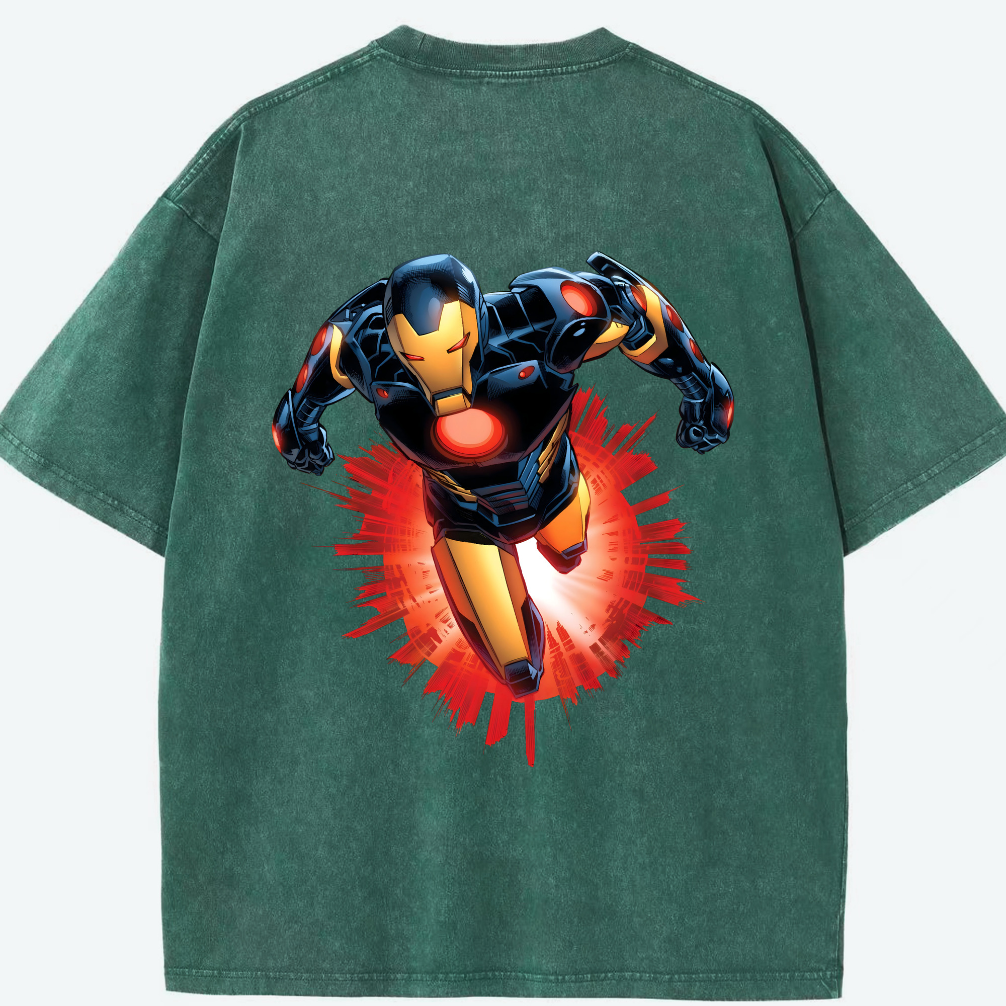（画像用） アベンジャーズ The Avengers 綿100% ヴィンテージ風 半袖Tシャツ（背面プリント）